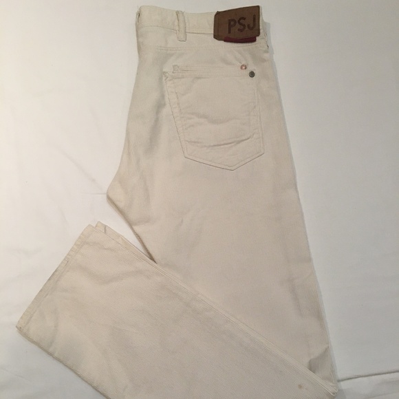 PAUL SMITH JEANS mens sz32 white corduroy jeans - Picture 1 of 12